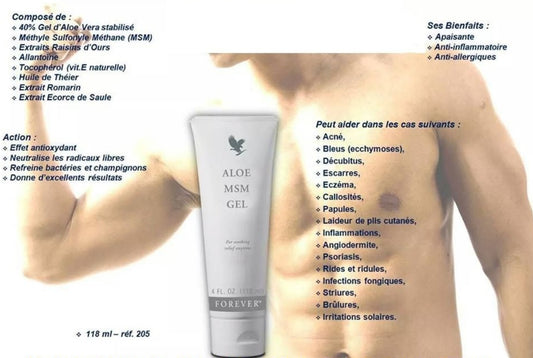Bénéfices , Aloe MSM Gel , Forever , lotions et crèmes , vente de produit en ligne , vannes , Morbihan , 56