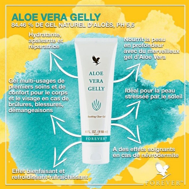 Bienfaits , Aloe Véra Gelly , Aloe vera , Forever , lotions et cremes , vente de produit en ligne , vannes , Morbihan , 56