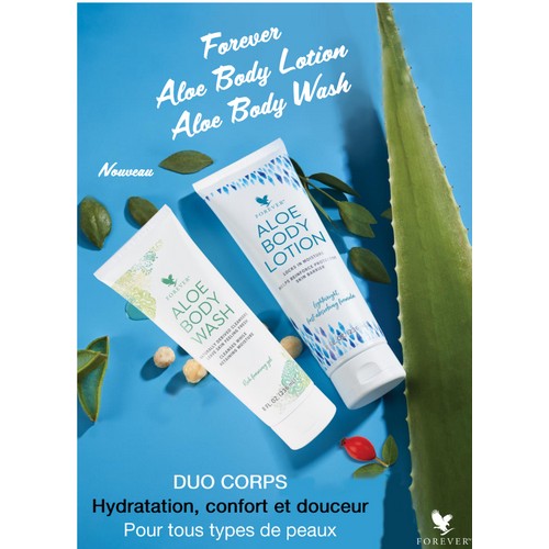 Duo , Aloe body lotion , Aloe body wash , Aloe vera , Forever , lotion et cremes , vente de produit en ligne , vannes , morbihan , 56