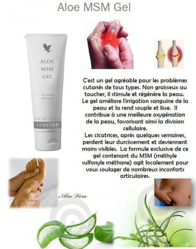 Aloe MSM Gel , Aloe vera , Forever , lotions et crèmes , vente de produit en ligne , vannes , Morbihan , 56