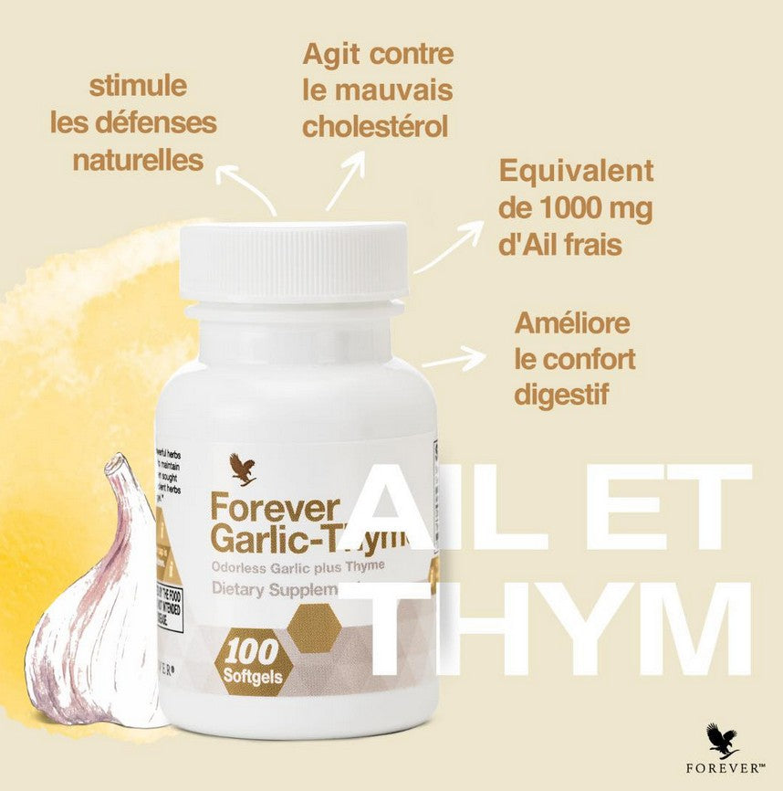 Bienfaits , Ail et Thym , Aloe vera , Forever , complément alimentaire , vente de produit en ligne , vannes , Morbihan , 56