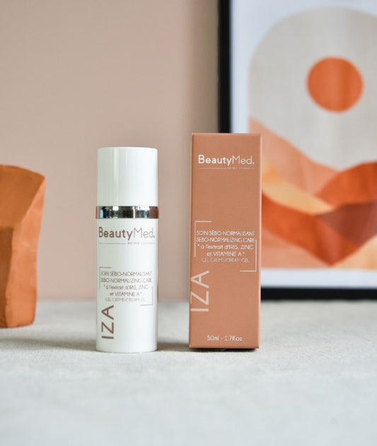 Crème Sébo-normalisant "à l’extrait d’Iris, Zinc et Vitamine A", BeautyMed , lotions et crèmes , vente de produit en ligne , vannes , Morbihan , 56