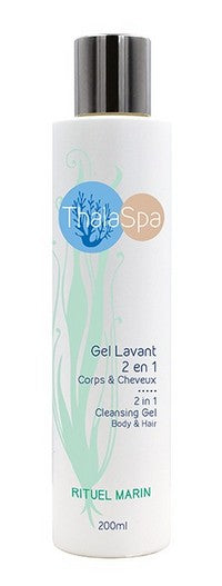 Gel lavant 2 en 1 , Corps et Cheveux , ThalaSpa , gel douche, vente de produit en ligne , vannes , Morbihan , 56