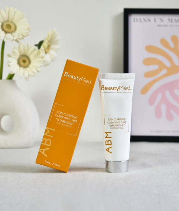Masque Clarifiant à l’Arbutine , ABM , BeautyMed , masques et gommages , vente de produit en ligne , vannes , Morbihan , 56